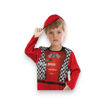Picture of RED RACING DRIVER COSTUME WITH CAP 3-4 YEARS